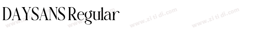 DAYSANS Regular字体转换